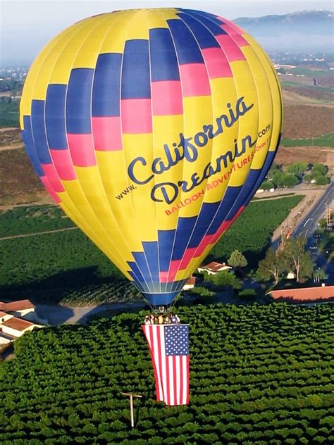 hot air balloon ride california gift card